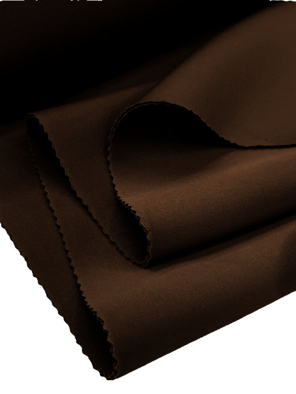 Brown Neoprene Scuba Super Techno Fabric, 2mm Thick, Solid Colors, Sold by The Yard.