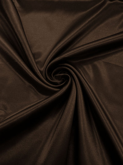 Brown Crepe Back Satin Bridal Fabric Draper/Prom/Wedding/58" Inches Wide Japan Quality