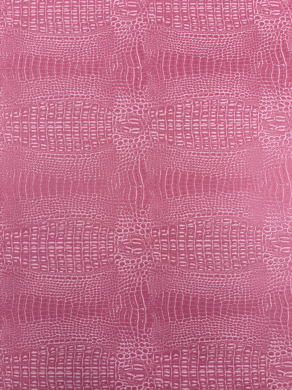 Crocodile Marine Vinyl 2 Tone Upholstery, Crocodile Skin Texture Faux Leather PVC Vinyl, 54" Wide.