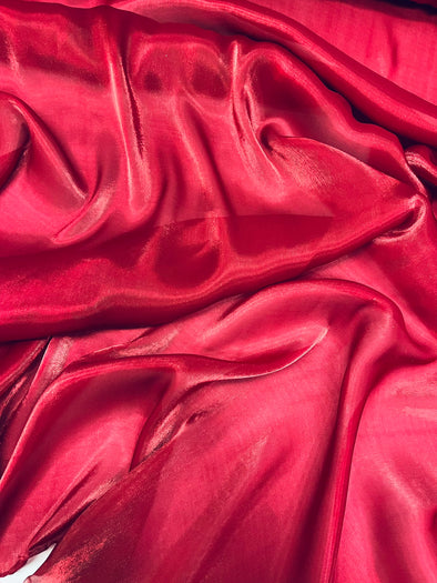 Burgundy Wet Liquid Sheer Chiffon Fabric/58" Wide.