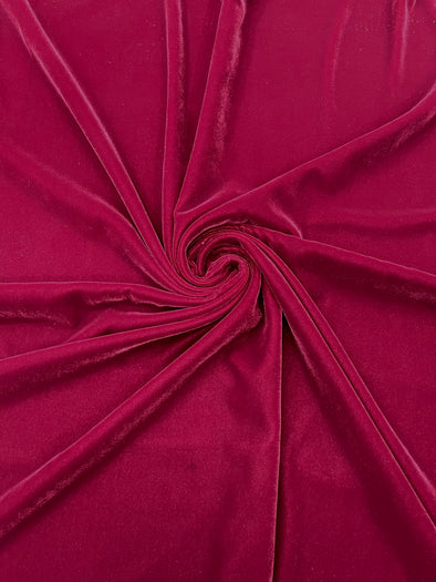 Burgundy Micro Velvet Fabric/54 Wide /Sold By The Yard.