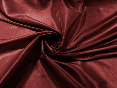 Burgundy Solid Taffeta Fabric/Taffeta Fabric by The Yard/Apparel, Costume, Dress, Cosplay, Wedding