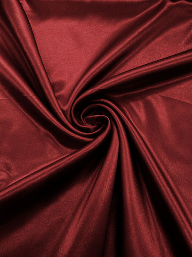 Burgundy Crepe Back Satin Bridal Fabric Draper/Prom/Wedding/58" Inches Wide Japan Quality