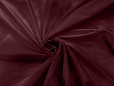 Burgundy 100% Polyester Imitation Silk Taffeta Fabric 55" Wide/Costume/Dress/Cosplay/Wedding