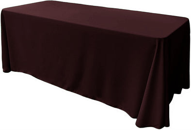 Burgundy Rectangular Polyester Poplin Tablecloth Floor Length / Party supply