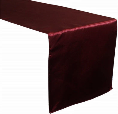 Burgundy Bridal Satin Table Runner, Wedding Banquet Decoration, ( Choose Size Below )