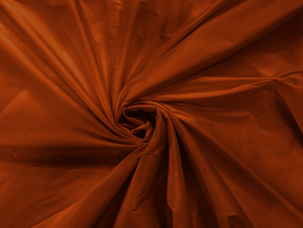 Burnt Orange 100% Polyester Imitation Silk Taffeta Fabric 55" Wide/Costume/Dress/Cosplay/Wedding