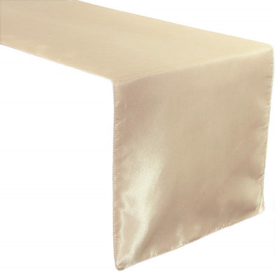 Butter Bridal Satin Table Runner, Wedding Banquet Decoration, ( Choose Size Below )