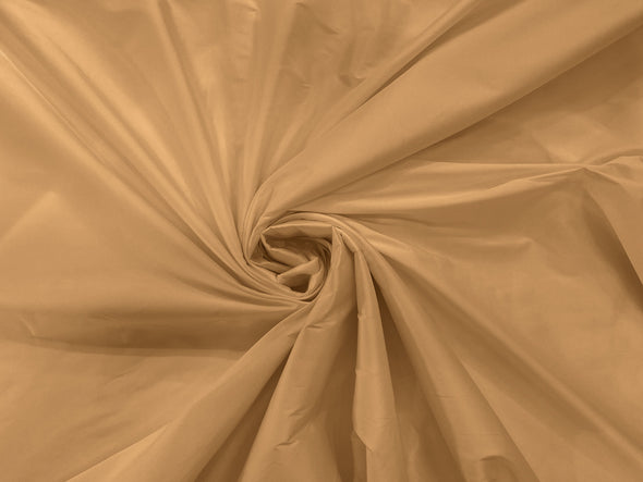 Camel 100% Polyester Imitation Silk Taffeta Fabric 55" Wide/Costume/Dress/Cosplay/Wedding