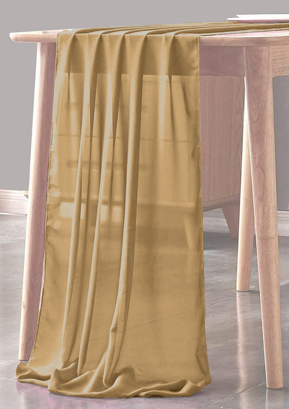 Camel Sheer Table Runner for Wedding, Decorations for Birthday Parties, Banquets, Engagements.