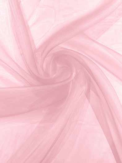 Candy Pink 58/60"Wide 100% Polyester Soft Light Weight, Sheer Crystal Organza Fabric Sold By The Yard