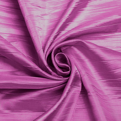 Candy Pink Crushed Taffeta Fabric - 54" Width - Creased Clothing Decorations Crafts - Sold By The Yard
