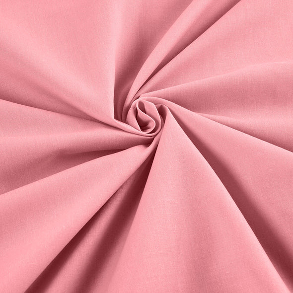 Candy Pink Wide 65% Polyester 35 Percent Solid Poly Cotton Fabric for Crafts Costumes Decorations-Sold by the Yard