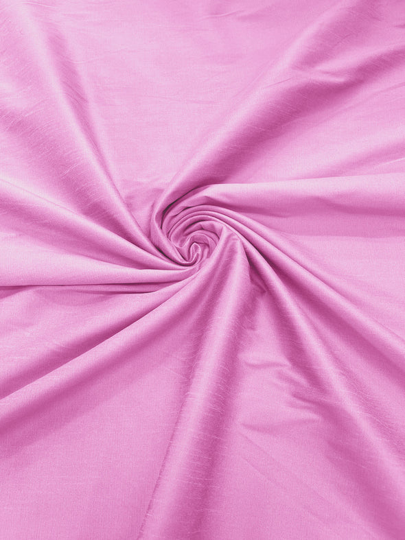 Candy Pink Polyester Dupioni Faux Silk Fabric/ 55” Wide/Wedding Fabric/Home Décor.