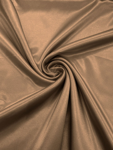 Cappuccino Crepe Back Satin Bridal Fabric Draper/Prom/Wedding/58" Inches Wide Japan Quality