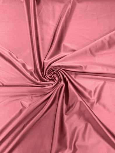 Cashmere Rose Luxury Shiny Satin Stretch Spandex Fabric / Prom / Wedding / Cosplays