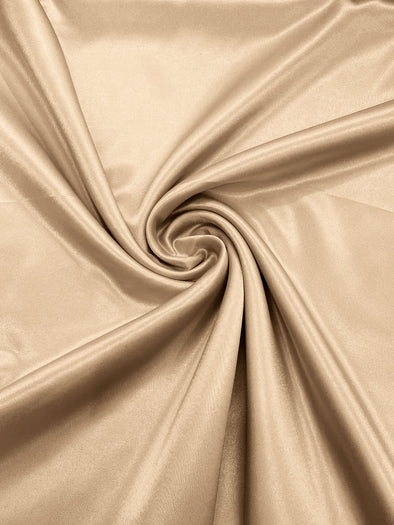 Champagne Crepe Back Satin Bridal Fabric Draper/Prom/Wedding/58" Inches Wide Japan Quality