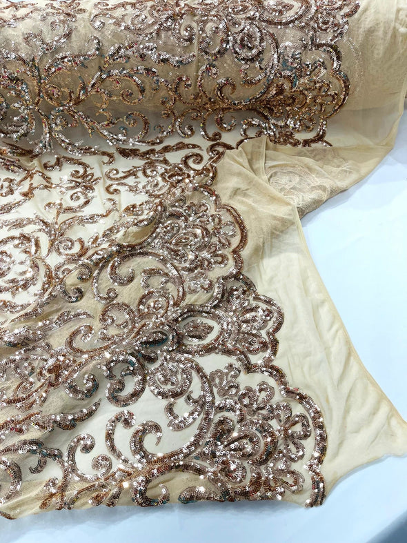 KING DAMASK SEQUIN (By The Yard)