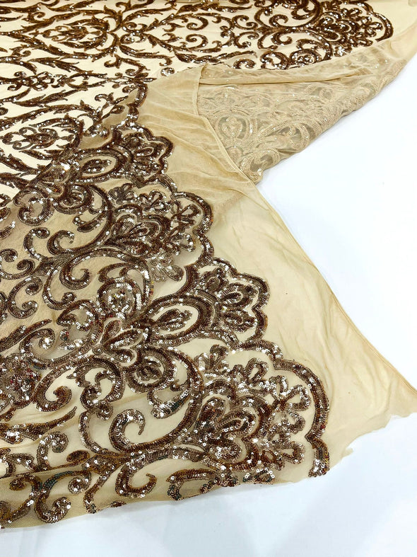 KING DAMASK SEQUIN (By The Yard)