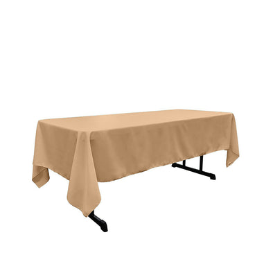 Champagne Rectangular Polyester Poplin Tablecloth / Party supply