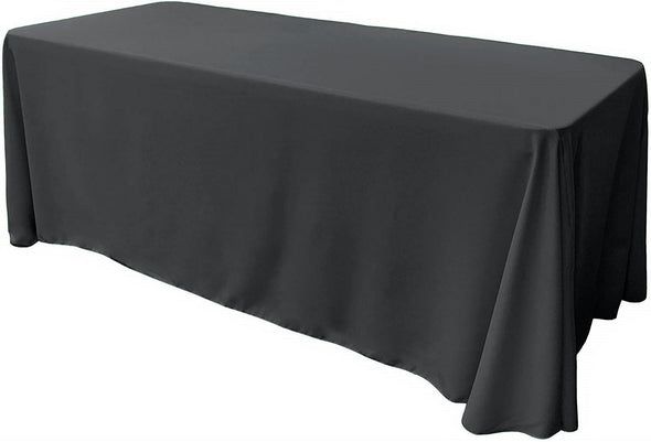 Charcoal Rectangular Polyester Poplin Tablecloth Floor Length / Party supply