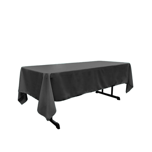 Charcoal Rectangular Polyester Poplin Tablecloth / Party supply