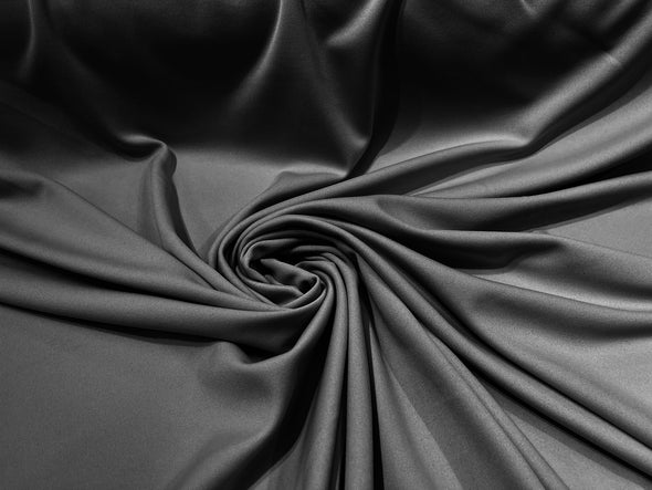 Charcoal 59/60" Wide 100% Polyester Wrinkle Free Stretch Double Knit Scuba Fabric/cosplay/costumes