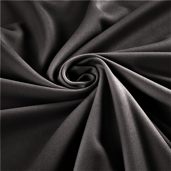 Charcoal Stretch Crepe Scuba Techno Knit Polyester Spandex Fabric for Bows, Top Knots, Head Wraps, Clothes, Costumes, Crafts