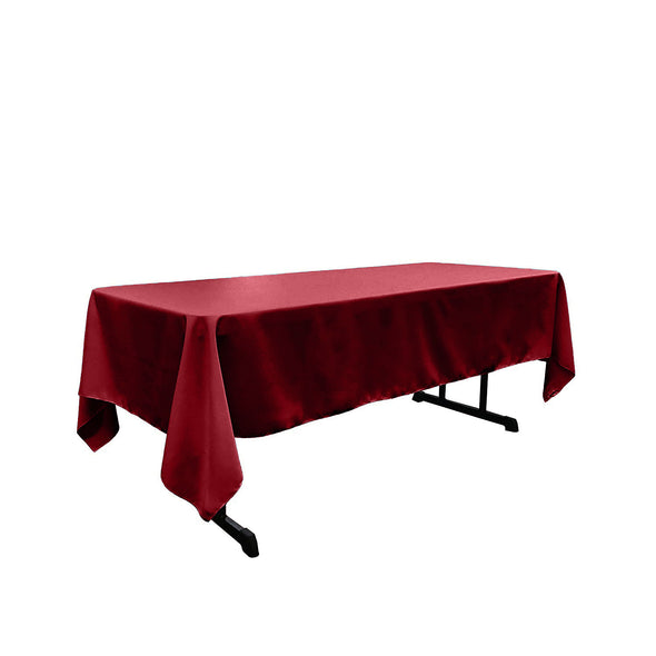 Cherry Red Rectangular Polyester Poplin Tablecloth / Party supply