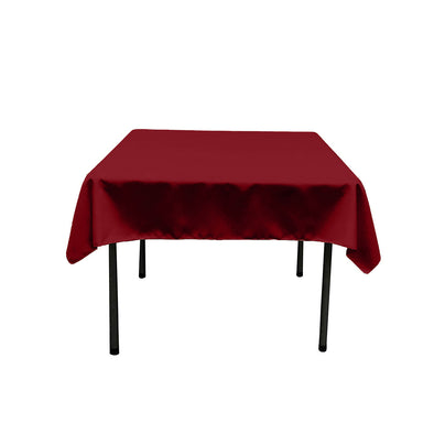 Chery Red Square Polyester Poplin Table Overlay - Diamond. Choose Size Below