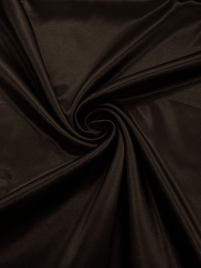 Chocolate Crepe Back Satin Bridal Fabric Draper/Prom/Wedding/58" Inches Wide Japan Quality