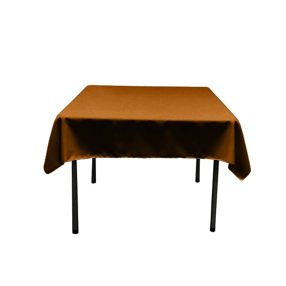 Cinnamon Square Polyester Poplin Table Overlay - Diamond. Choose Size Below