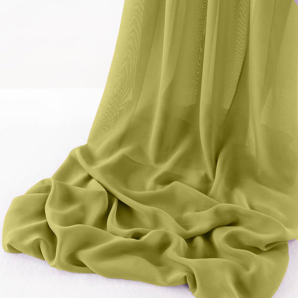 Citrus Wool Dobby Chiffon Sheer Table Runner for Wedding, Decorations for Birthday Parties, Banquets, Engagements.