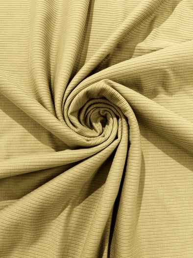 Citrus Stretch Rib Knit Fabric Polyester Spandex. By The Yard.