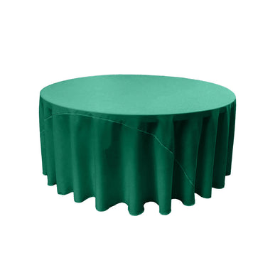 Clover Green Aqua Solid Round Polyester Poplin Tablecloth With Seamless
