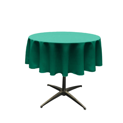 Clover Green Solid Round Polyester Poplin Tablecloth Seamless