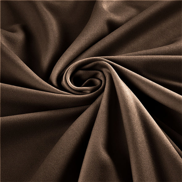 Coco Brown Stretch Crepe Scuba Techno Knit Polyester Spandex Fabric for Bows, Top Knots, Head Wraps, Clothes, Costumes, Crafts