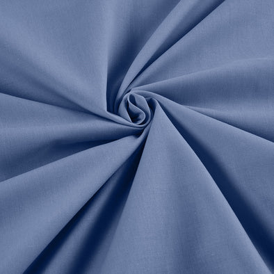 Coppen Blue Wide 65% Polyester 35 Percent Solid Poly Cotton Fabric for Crafts Costumes Decorations-Sold by the Yard