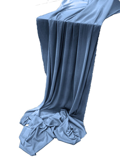 Copen Blue Cotton Gauze Sheer Table Runner for Wedding, Decorations for Birthday Parties, Banquets, Engagements.