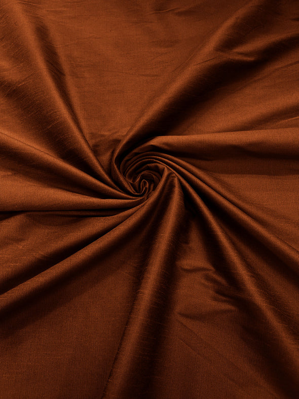 Copper Polyester Dupioni Faux Silk Fabric/ 55” Wide/Wedding Fabric/Home Décor.