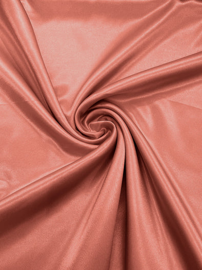 Coral Crepe Back Satin Bridal Fabric Draper/Prom/Wedding/58" Inches Wide Japan Quality
