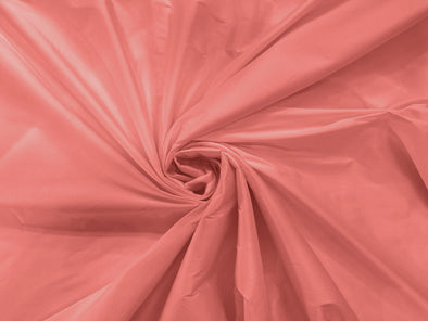 Coral 100% Polyester Imitation Silk Taffeta Fabric 55" Wide/Costume/Dress/Cosplay/Wedding