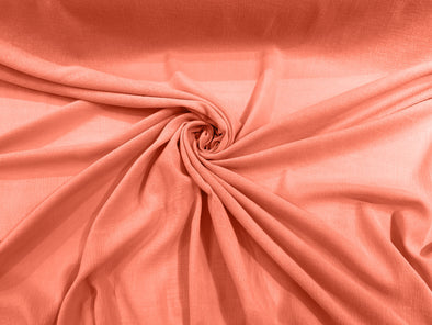 Coral Cotton Gauze Fabric Wide Crinkled Lightweight Sold by The Yard