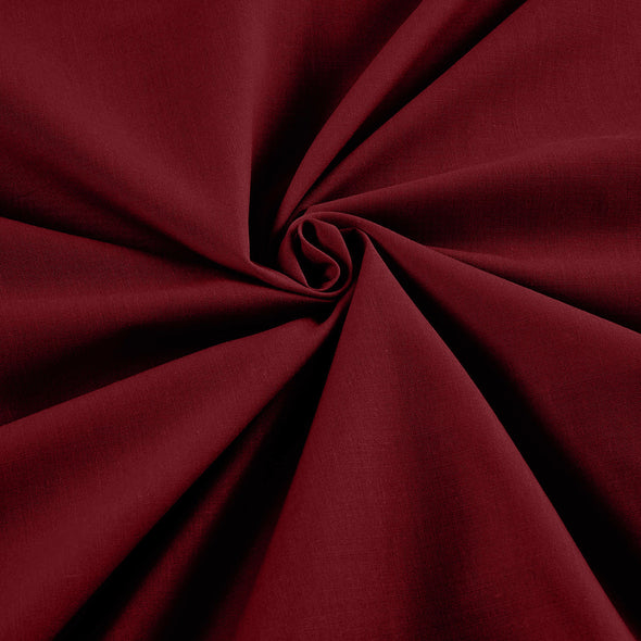 Cranberry Wide 65% Polyester 35 Percent Solid Poly Cotton Fabric for Crafts Costumes Decorations-Sold by the Yard