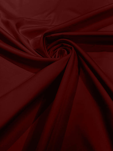 Cranberry Matte Stretch Lamour Satin Fabric 58" Wide/Sold By The Yard. New Colors