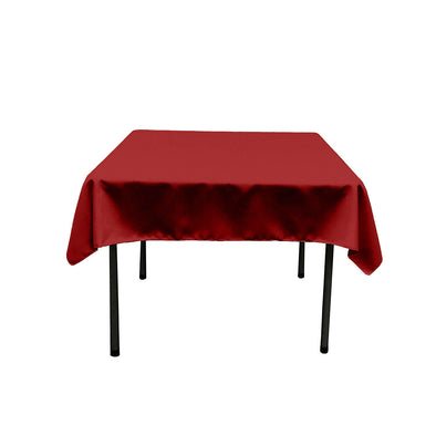 Cranberry Square Polyester Poplin Table Overlay - Diamond. Choose Size Below