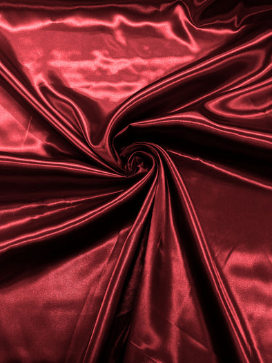 Cranberry Shiny Charmeuse Satin Fabric for Wedding Dress/Crafts Costumes/58” Wide /Silky Satin