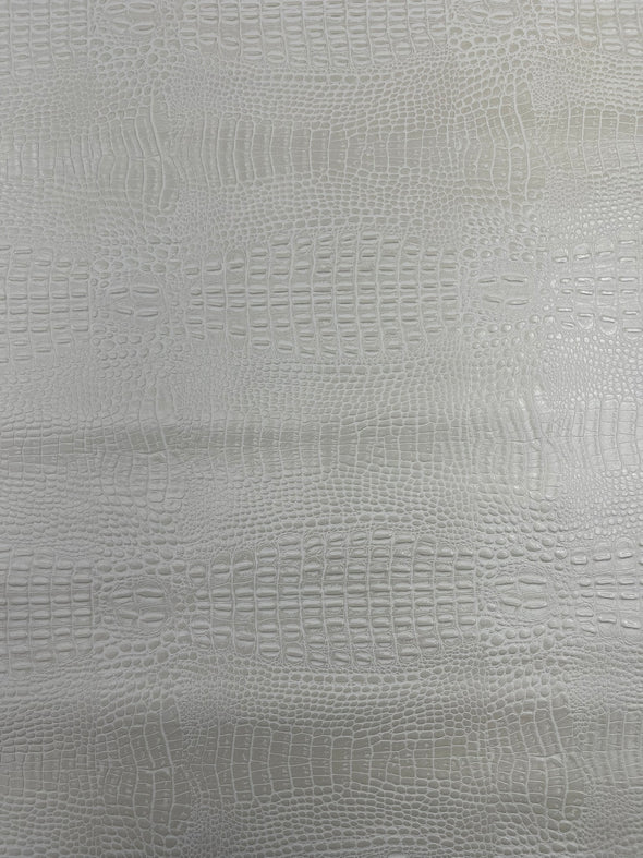 Crocodile Marine Vinyl 2 Tone Upholstery, Crocodile Skin Texture Faux Leather PVC Vinyl, 54" Wide.