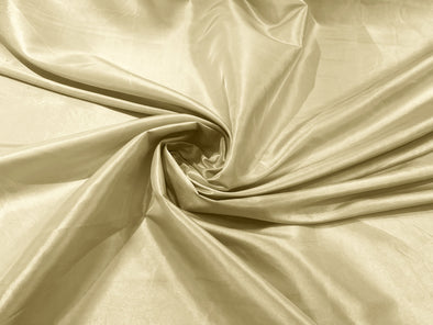 Cream Solid Taffeta Fabric/Taffeta Fabric by The Yard/Apparel, Costume, Dress, Cosplay, Wedding