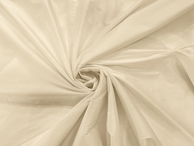 Cream 100% Polyester Imitation Silk Taffeta Fabric 55" Wide/Costume/Dress/Cosplay/Wedding
